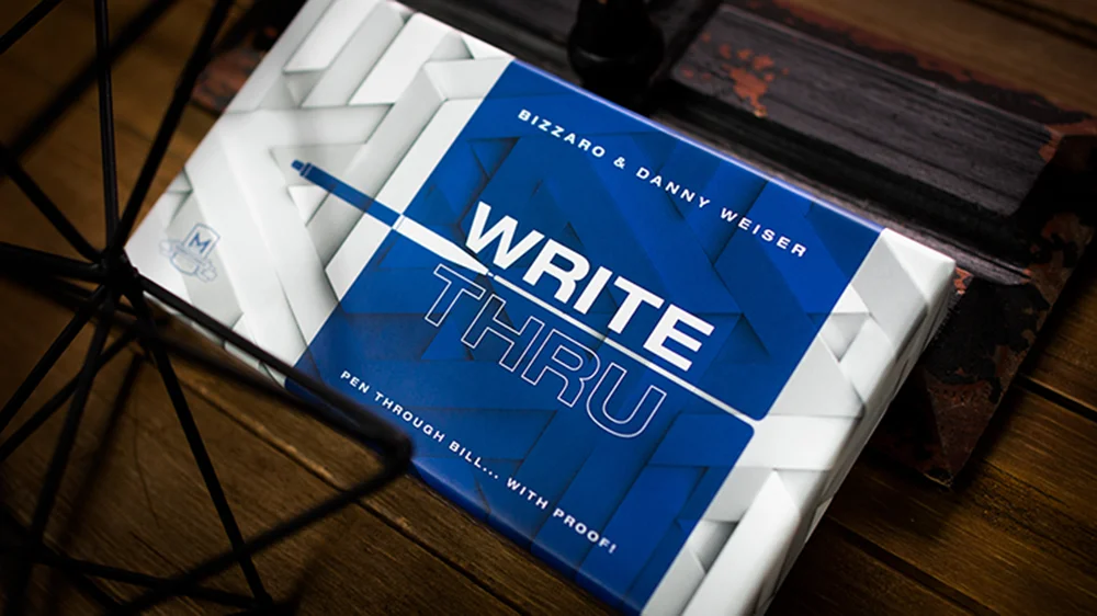 Write-Thru (Gimmick and Instructions) Magic Tricks Close Up Stage Illusions Gimmicks Funny Props Classic Pen Through Bill Effect