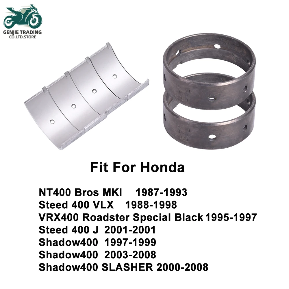 

Motorcycle Connecting Rod & Main Crankshaft Bearing For Honda NT400 Bros MKI 1987-1993 Steed 400 VLX 1988-1998 VRX400 Roadster