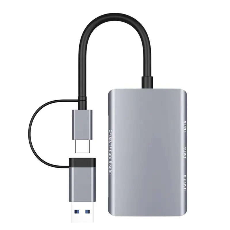 Ingenious-CF/SD/TF Card Reader 6-In-1 USB-C Hub Adapter USB 3.0 For For Computer/Android Micro SD