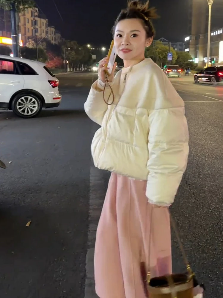 

Cloud Puff Women's Winter Faion Set Long Pants High Waist ort Quilted Warm Casual Sle Two-Piece Suit ular Trend