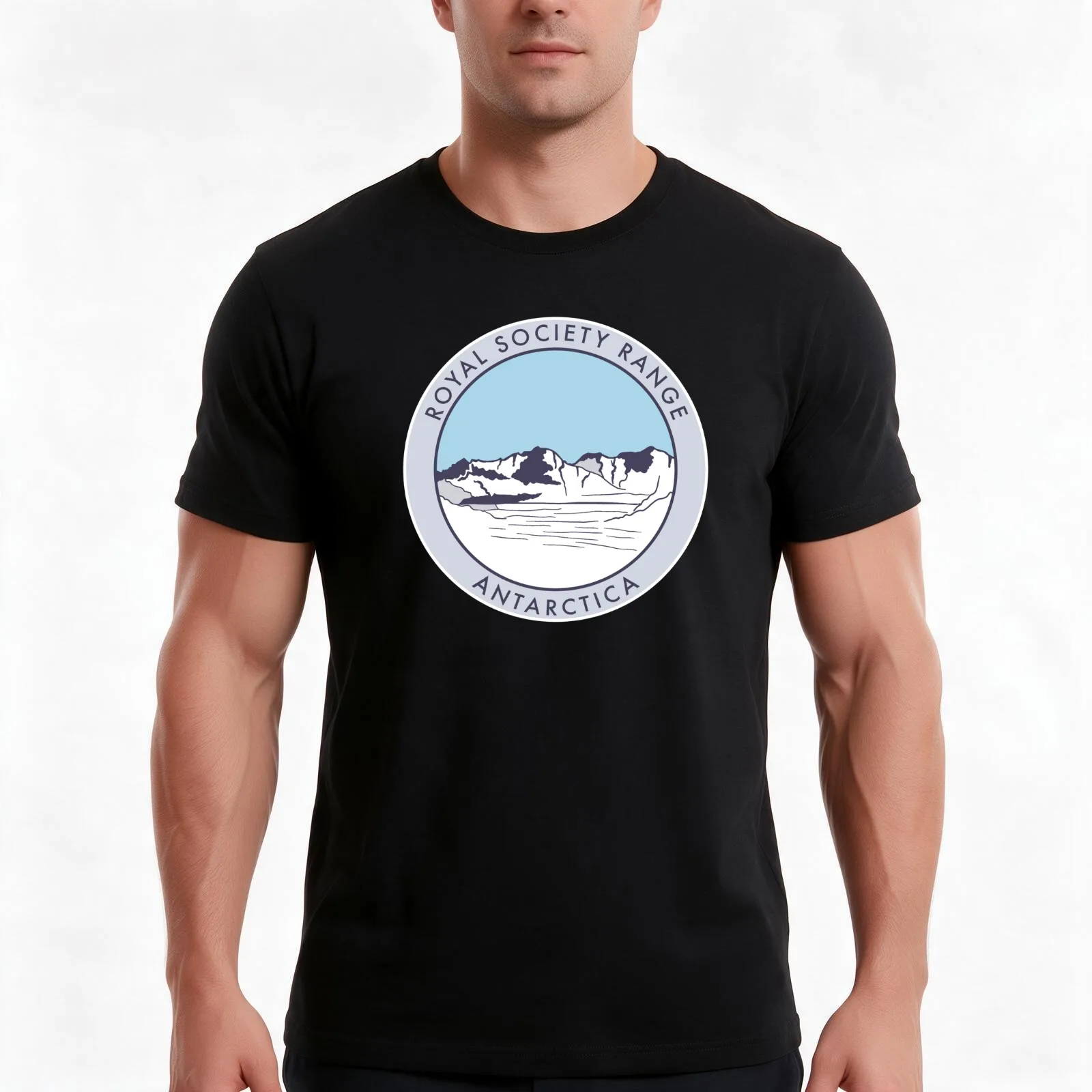 Royal Society Range Antarctica, McMurdo Station T Shirt, Sticker T-Shirt, Summer Casual Cotton Tee, Oversized Streetwear Tops
