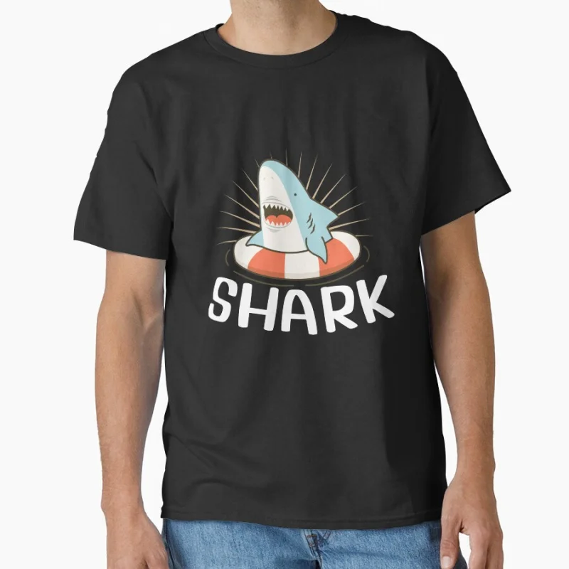 

Funny Shark funny cute in the beach Ahhh Time to Relax Summer humor gift T shirt for men Large size Tops S-6XL mens clothing