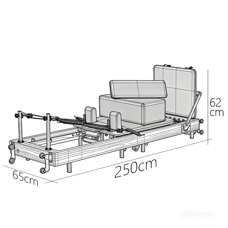 Pilates Factory Straight Core Training Bed Foldable Color Customizable Large Pilates Equipment Yoga Gym Pilates Bed