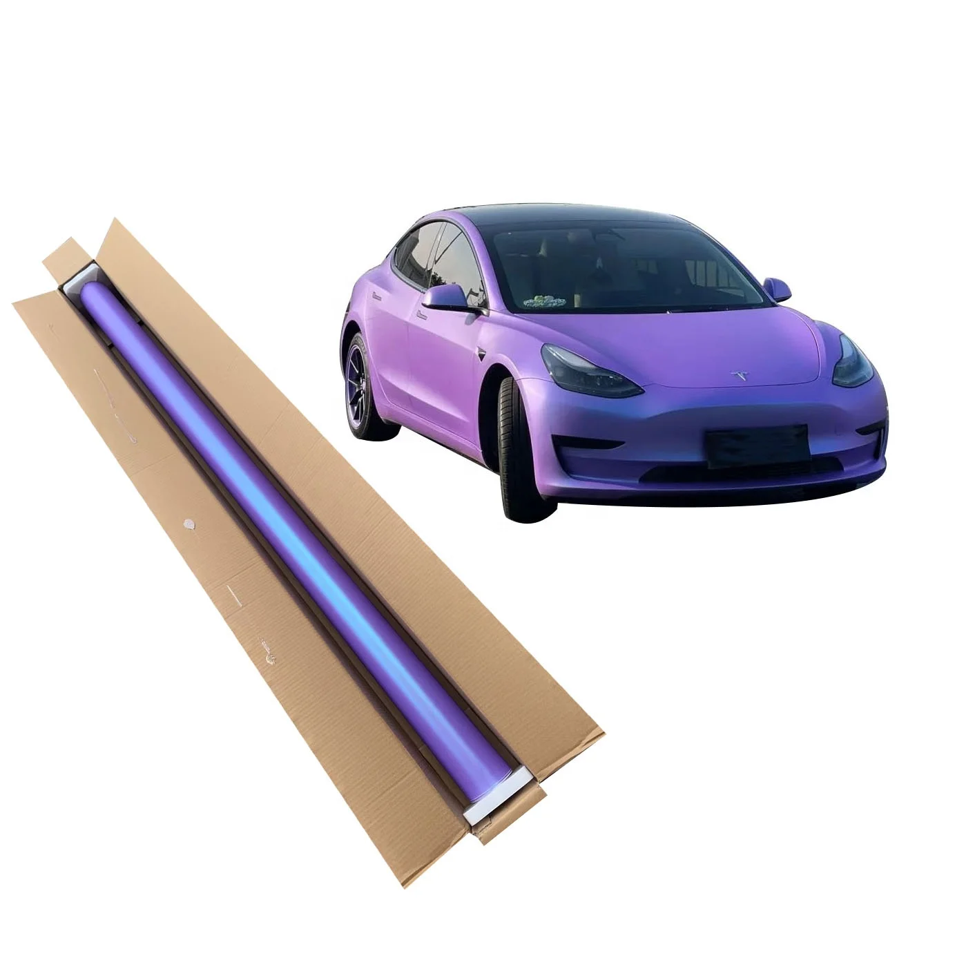 

Новое поступление, ультраматовая виниловая пленка Jacaranda Auto Wrap, меняющая цвет, PPF, материал для домашних животных, защита от царапин, воздухосъемное покрытие для тела