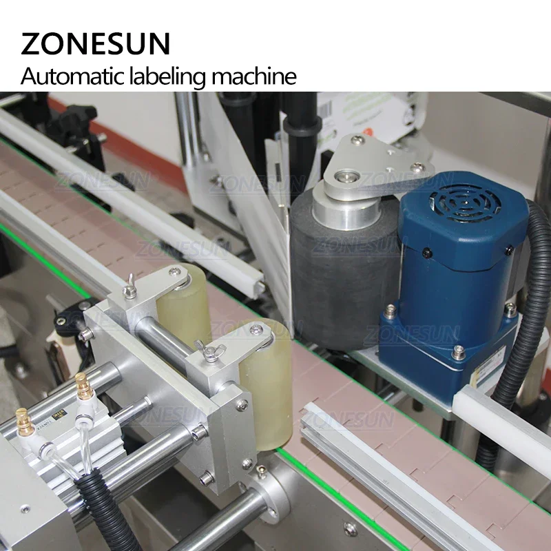 ZONESUN-máquina de etiquetado en rollo de pegatinas para botellas de agua y leche, tarro de vino redondo de tubo automático, dispensador de etiquetas