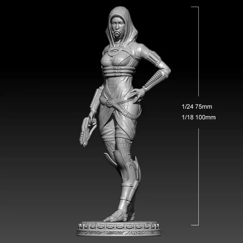 

1/24 75 мм 1/18 100 мм наборы моделей из смолы, фигурка чужой женщины-солдата, скульптура, неокрашенная фигурка 1/24 7,5 см, RW-907