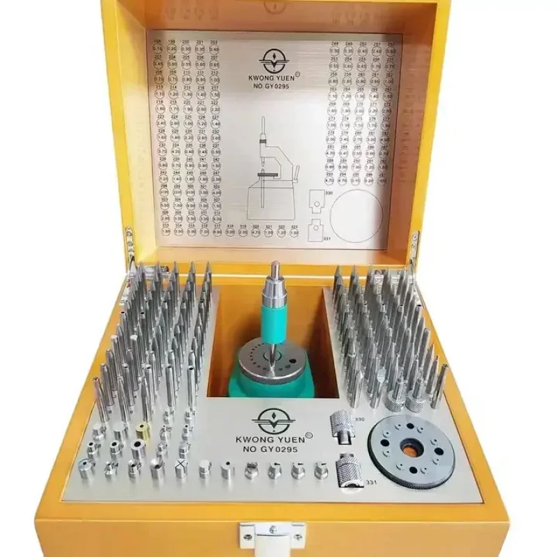 Watch maintenance high-quality 130PCS punches, punching tabl set, swing wheel and shaft disassembly