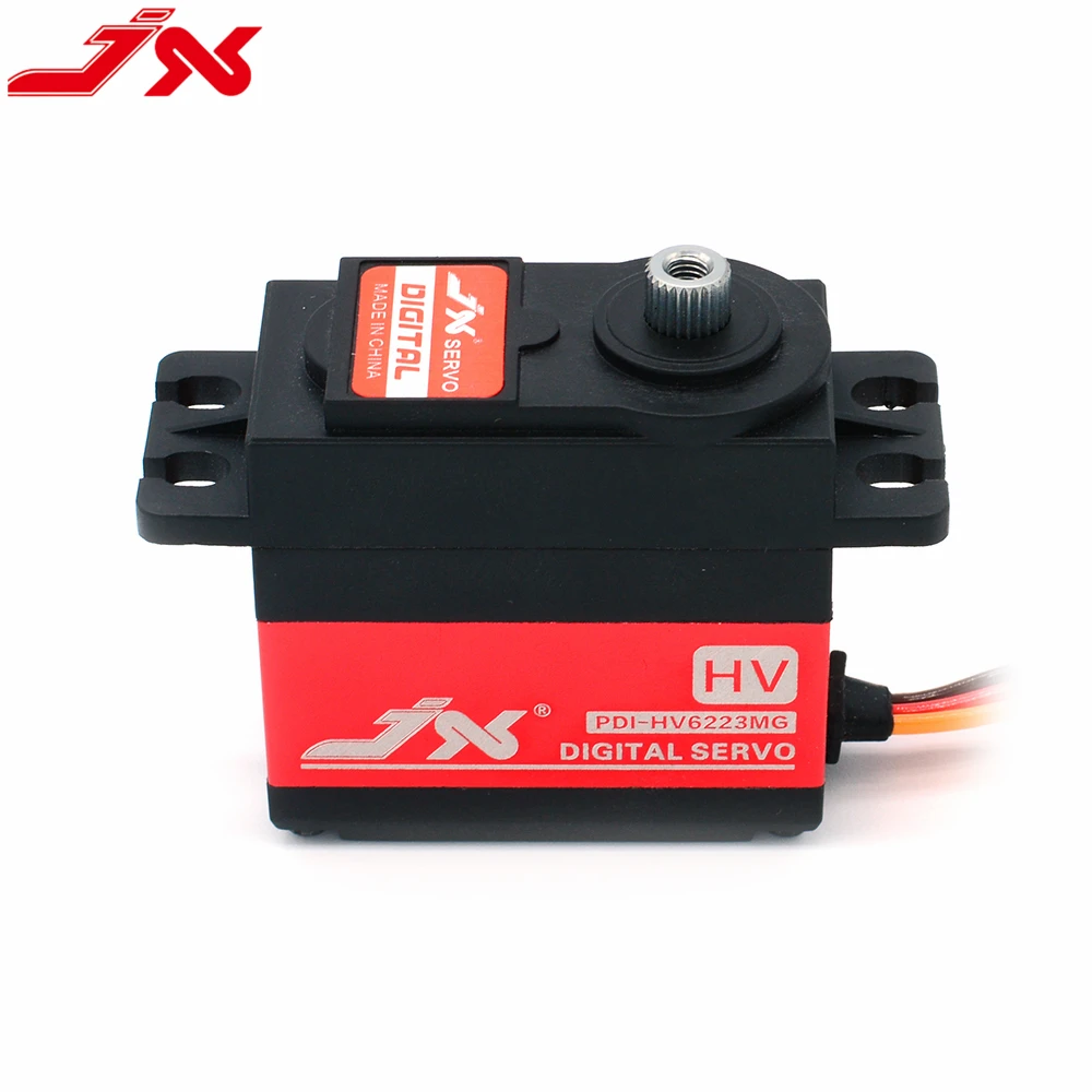 

JX PDI-HV6223MG 62g 23kg.cm@8.4V высокоточная металлическая Шестерня цифровой HV стандартный сервопривод для 1/8 1/10 радиоуправляемых автомобилей роботов самолетов дронов