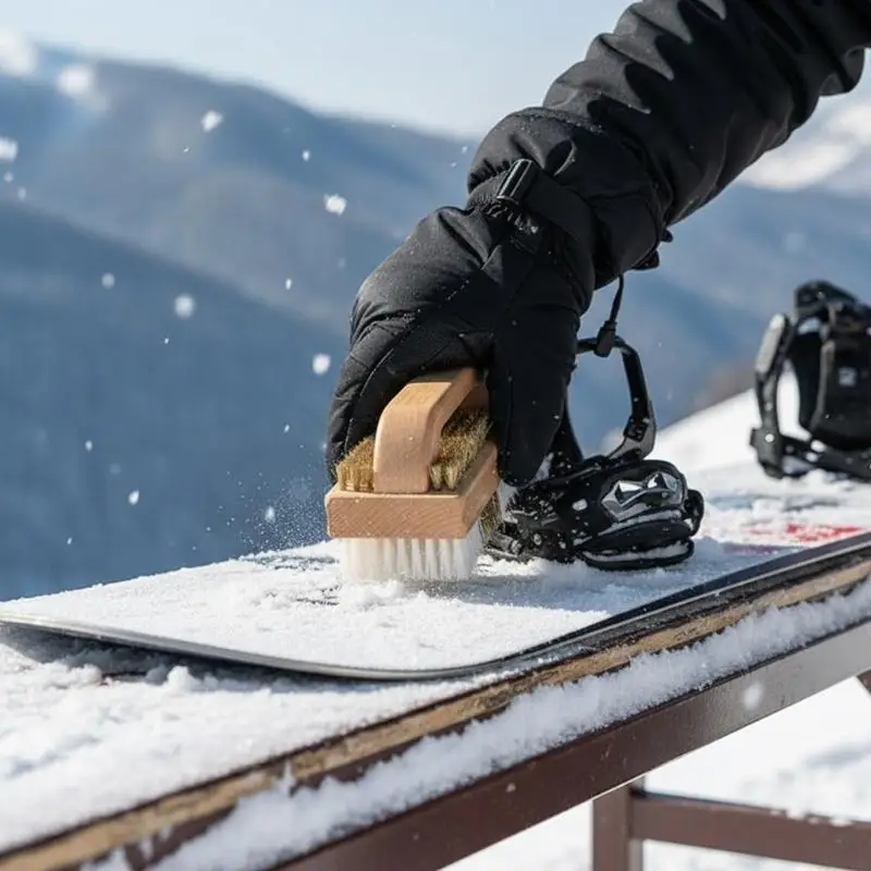 

652F Robust Ski Waxes Remover Brush Good Quality Nylons And Brasses Fibers for Reliability Snowboard