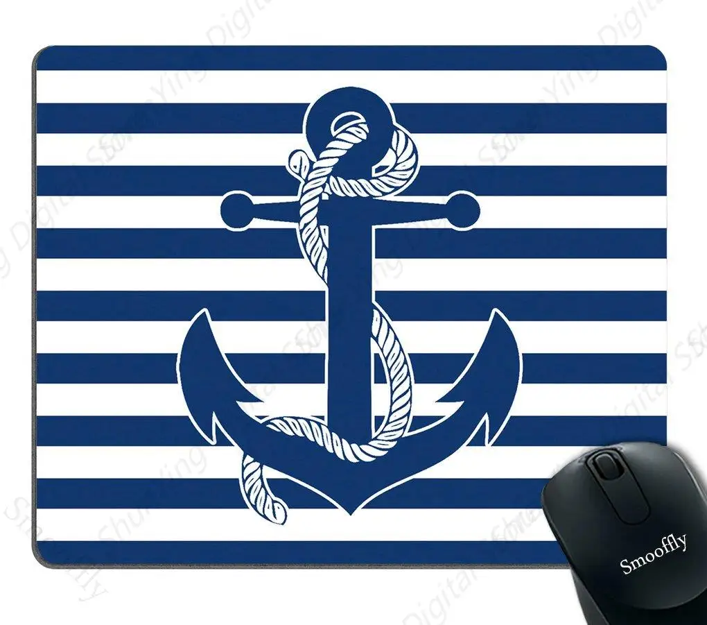 

Vintage Maritime Anchor Print Personalized Anti Slip Rubber Suitable For Gaming Office Laptop PC Mouse Pad