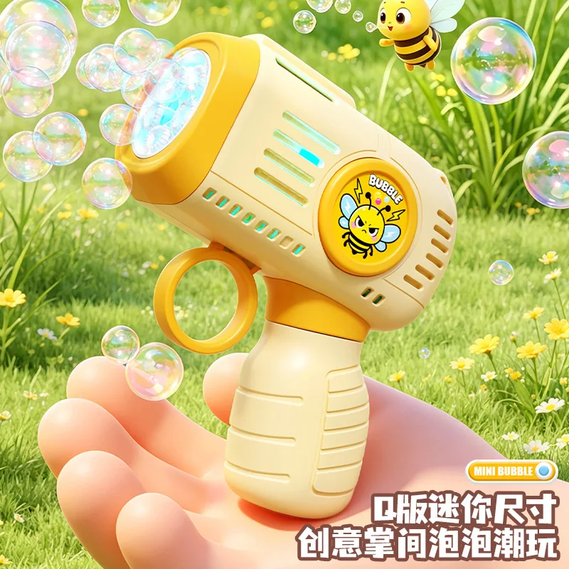 New Children's Mini Pocket Bubble Machine Handheld Automatic Bubble Gun Boys and Girls Outdoor Spit Toys