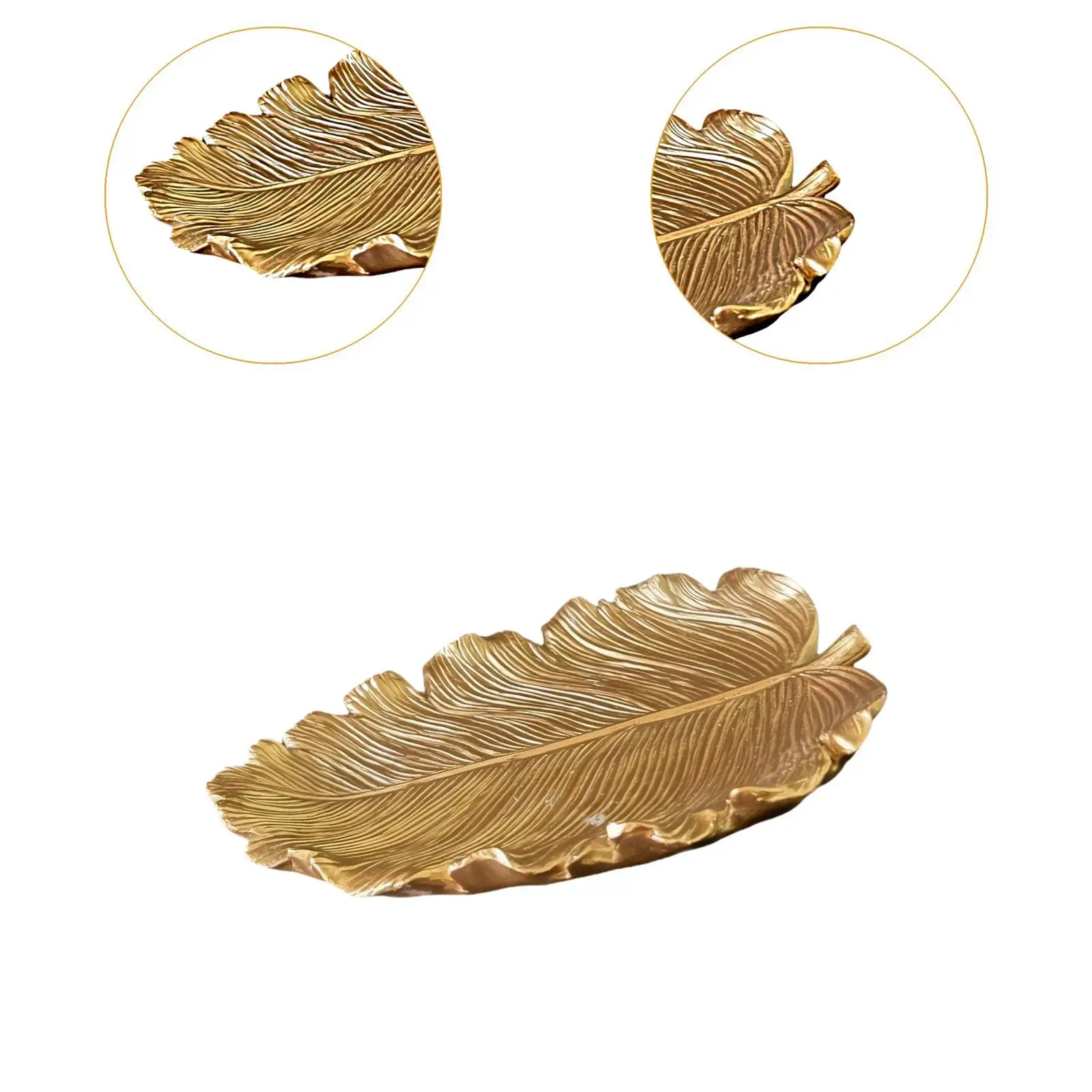 Soap Tray Leaf Shaped Gold Cosmetics Jewelry Organizer Small Ring Holder for Necklaces Keys Hand Chains Earrings Birthday Gifts