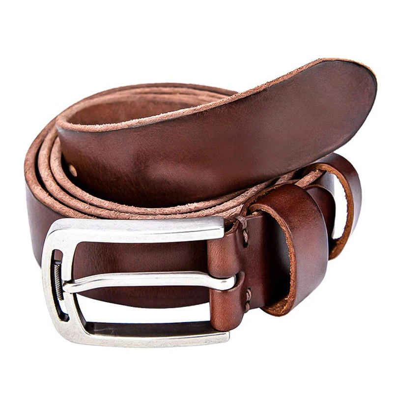 Ceinture en cuir de vachette italien pour homme, grain supérieur, 3.8 cuir, anti-rayures, emballée dans une boîte, 100% cm de largeur