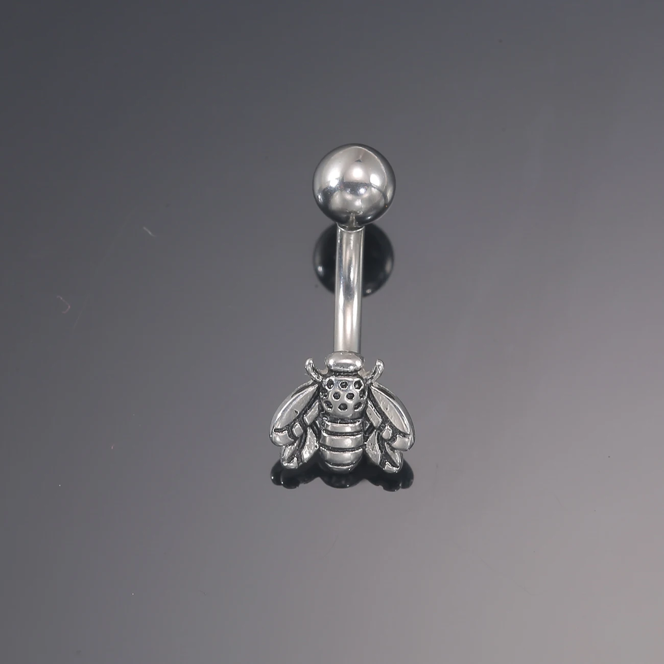 14G النحل البطن زر الدائري الفولاذ المقاوم للصدأ السرة البطن ثقب الجسم مجوهرات