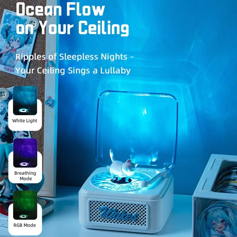 Bluetooth Speaker White Noise Sleep Aid Soundbar Surround Sound Music Box Wave Atmosphere Light Sleep Timer Support TF USB AUX