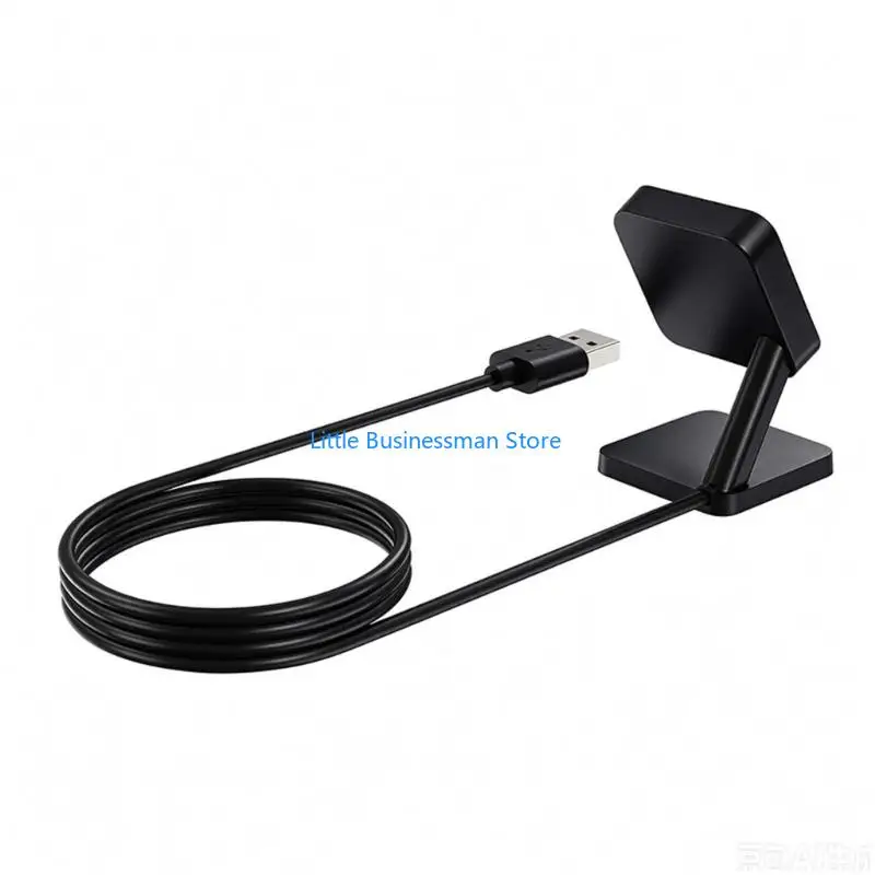 Desktop Watch Charging Stand with 2 Pin Contact, USB-A Smartwatch Base for Desk, Bedside, or Office Charging, Black Finish M76A