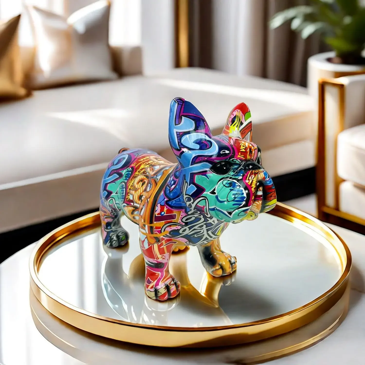 Creative Dazzle Dog Home Decorative Ornament Modern Living Room TV Cabinet Desktop Decorations