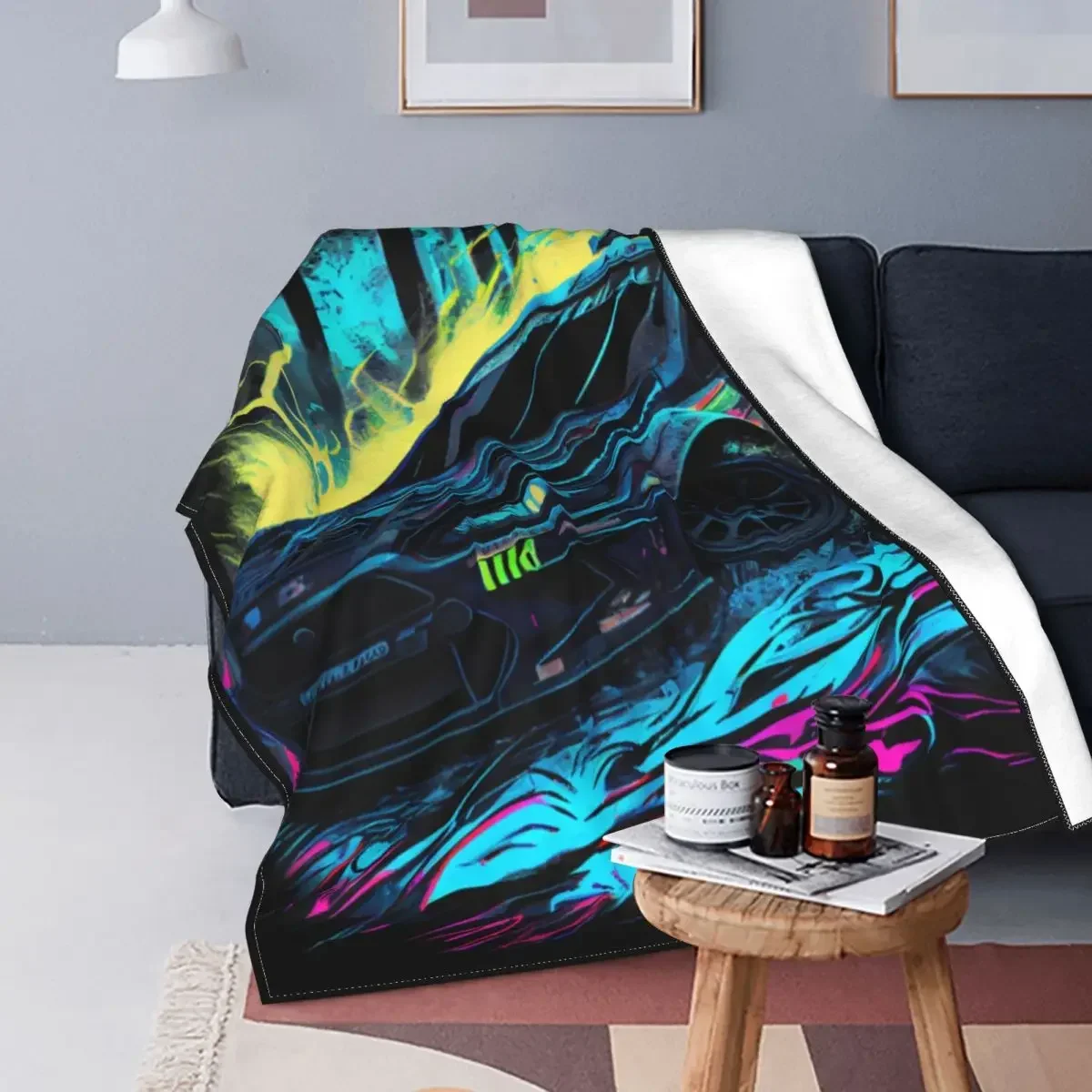 Ken Block 43 The Artist Of Wheels Blankets Flannel Awesome Breathable Throw Blanket for Home Restaurant Autumn/Winter