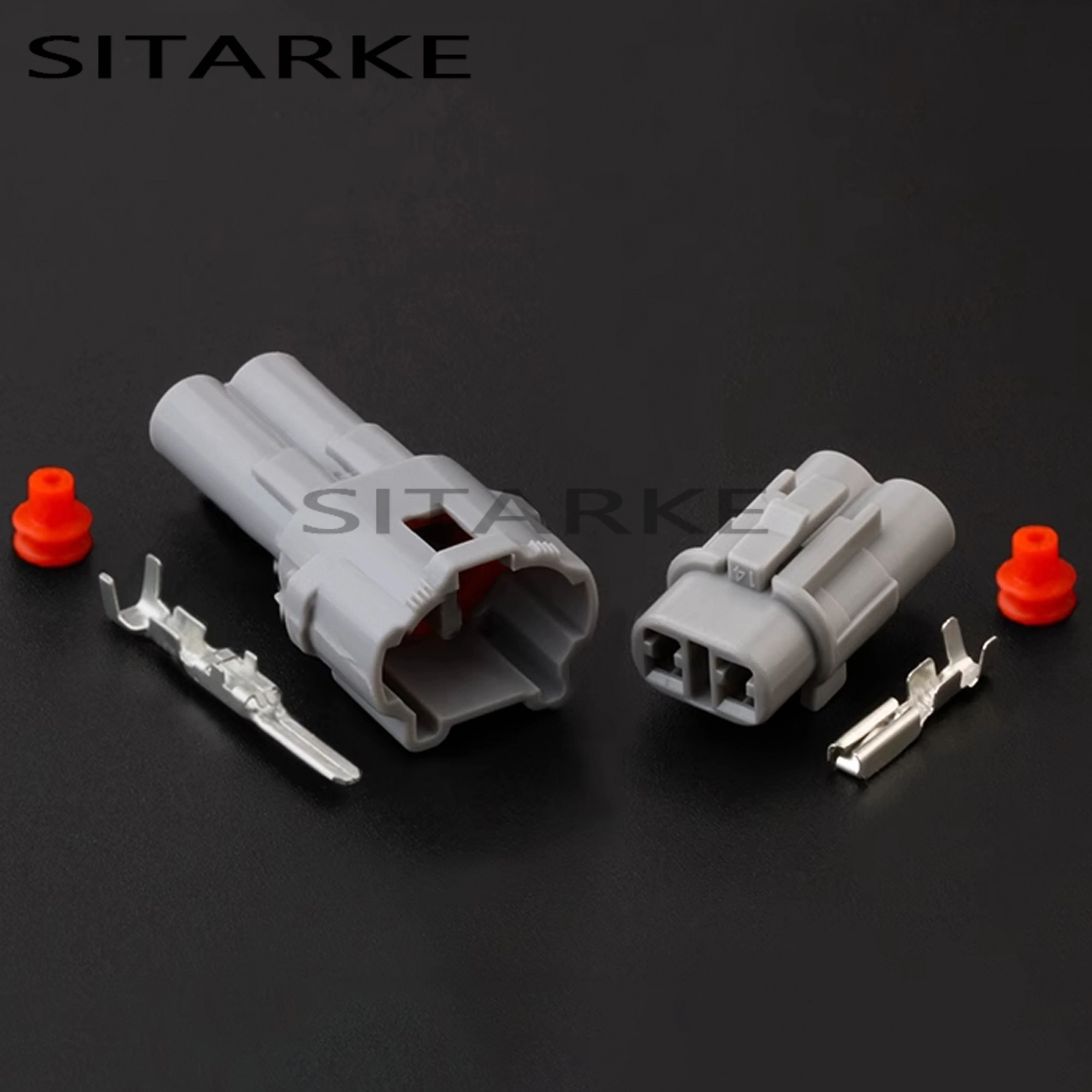 

10Sets 2Pin 2.0MM Sumitomo Grey Waterproof Cable Connector Kit Female Male Auto Electrical Plug 6187-2311 6180-2321 For Honda