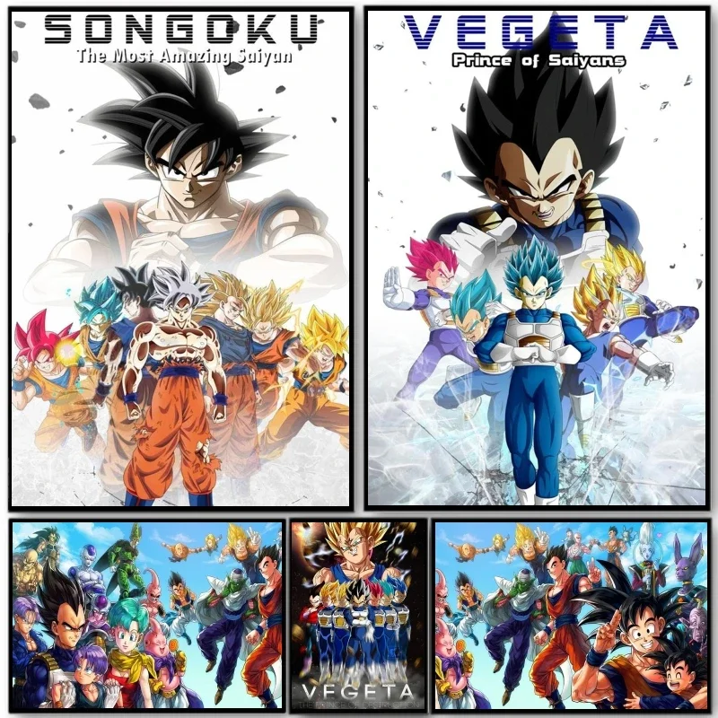 

Canvas Printing Dragon Ball Goku Vegeta Home Room Painting Cuadros Best Gift Birthday Gifts Decorative High Quality Art