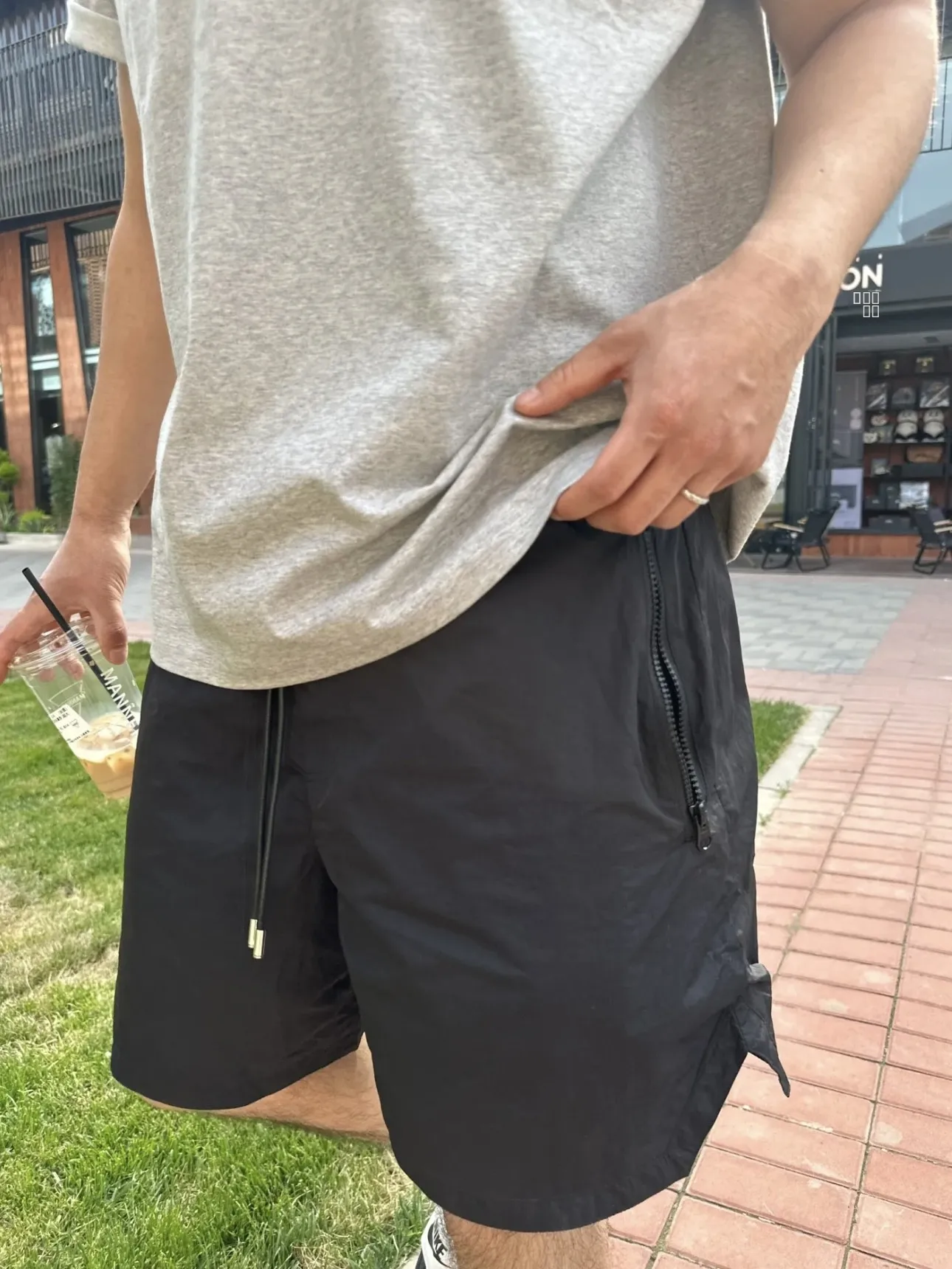 

American Sle Casual Loose Design Nylon Boxing orts Men's Summer Lightweight Functional Workwear Five-Quarter Length Pants