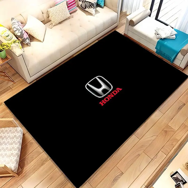 Retro H-HONDA HRC Racing Biker Garage Moto Soft Non-Slip Large Area Rug for Living Room,Bedroom Carpet Mat for Sofa,Home Decor