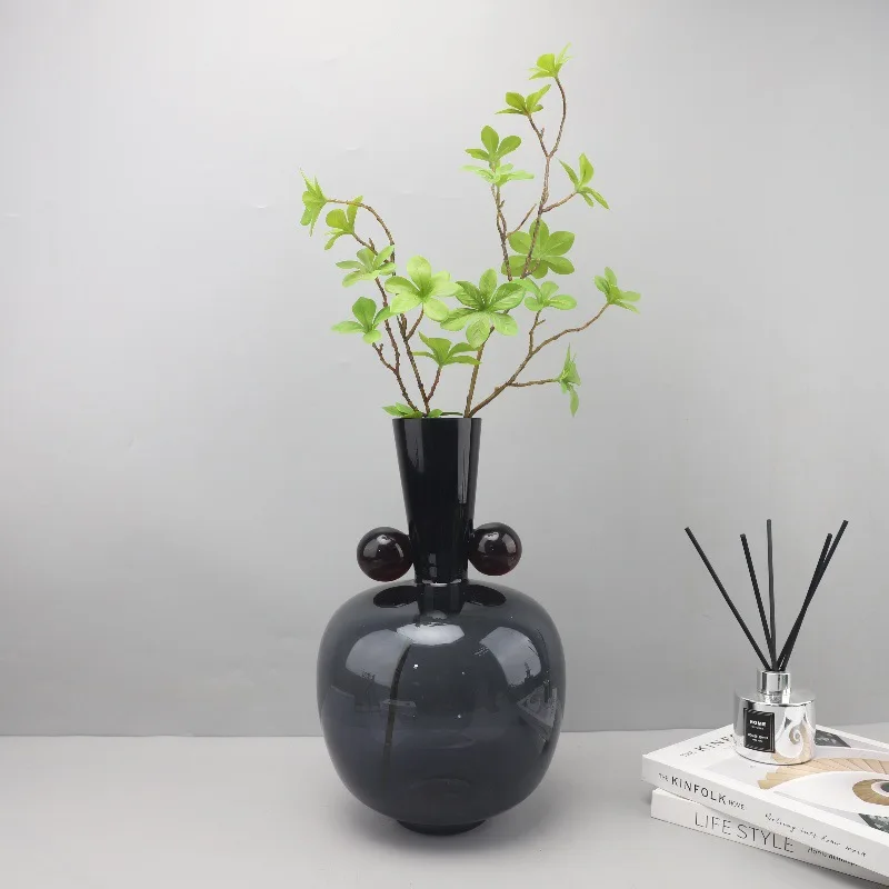 Modern minimalist geometric glass hydroponic flower arrangement vase ornament living room dining room bedroom home decoration