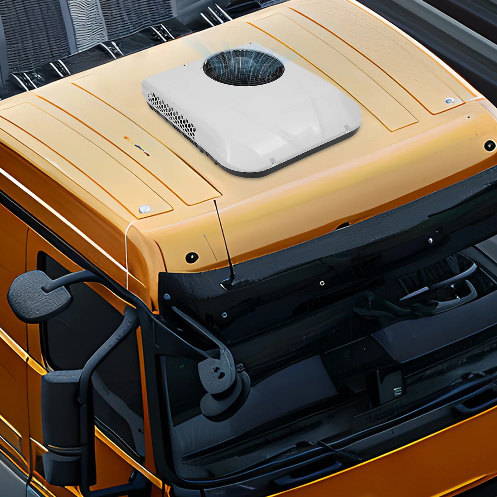 

12V Car Parking Heater and Air Conditioner, RVs Heating/Cooling RV Roof Air-Condition for Motorhomes Remote Control