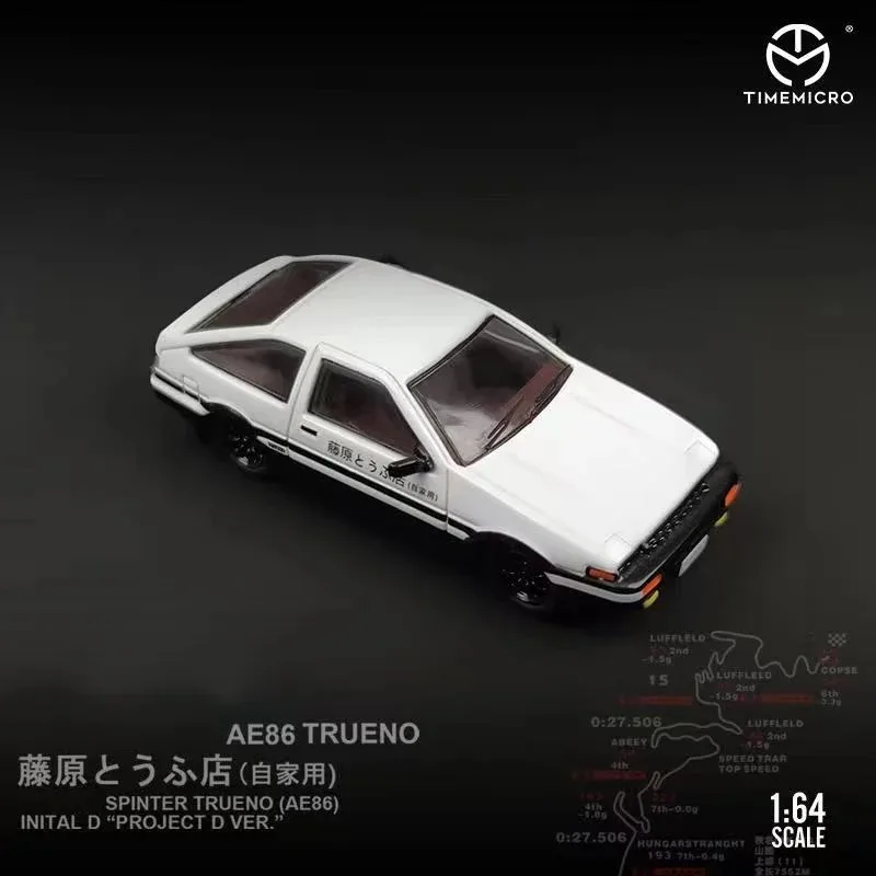 TIME MICRO Alloy 1:64 Scale Dream-AE86 TRUENO Metal Model Car Static Decoration Collectibles Gift Toys