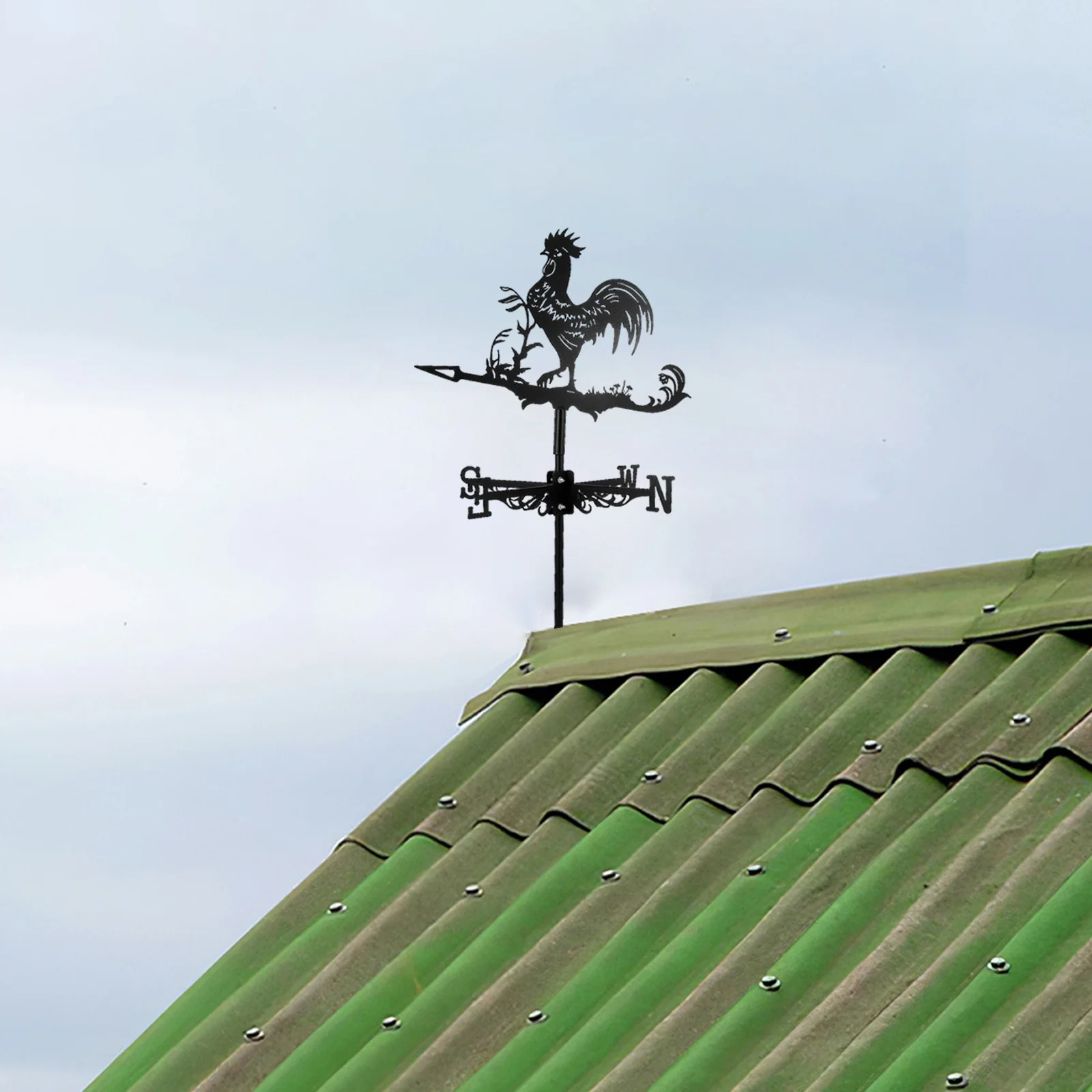 Roof Weather Vane Wind Indicator Direction Indicators Lawn Decorations Outdoor Iron Ground Weathervane