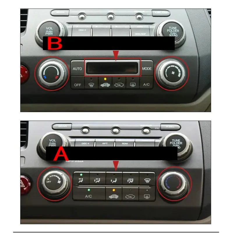 Applicable to   Civic 2006-2011  Air conditioning knob  Control switch  Air conditioning panel knob