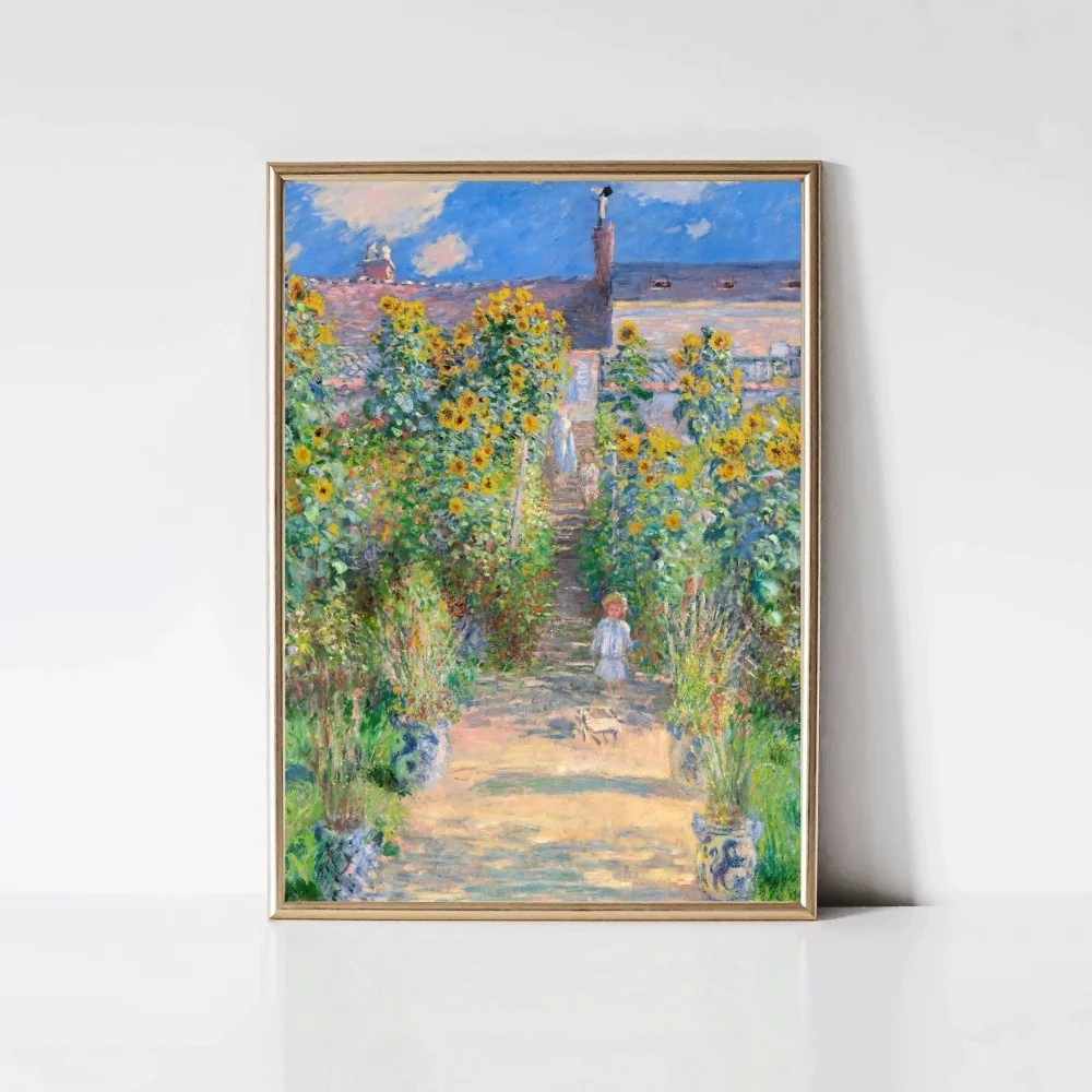 Claude Monet Water Lilies Classical Garden Landscape Posters and Prints Canvas Printing Wall Art Picture for Living Room Decor
