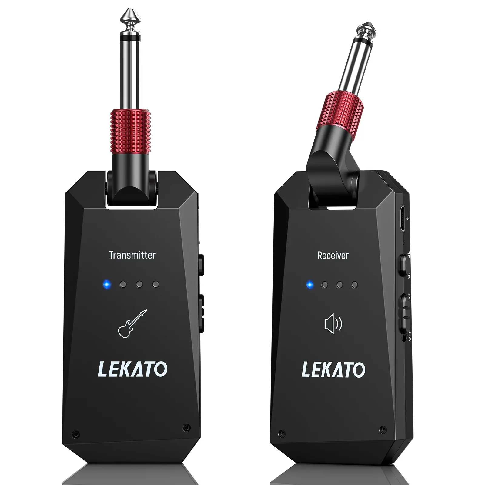 Lekato Wp-5G Wireless Audio System 24-Bit/48Khz Hd - Noise-Free Transmission for Studio Guitar/bass/keyboards Recording