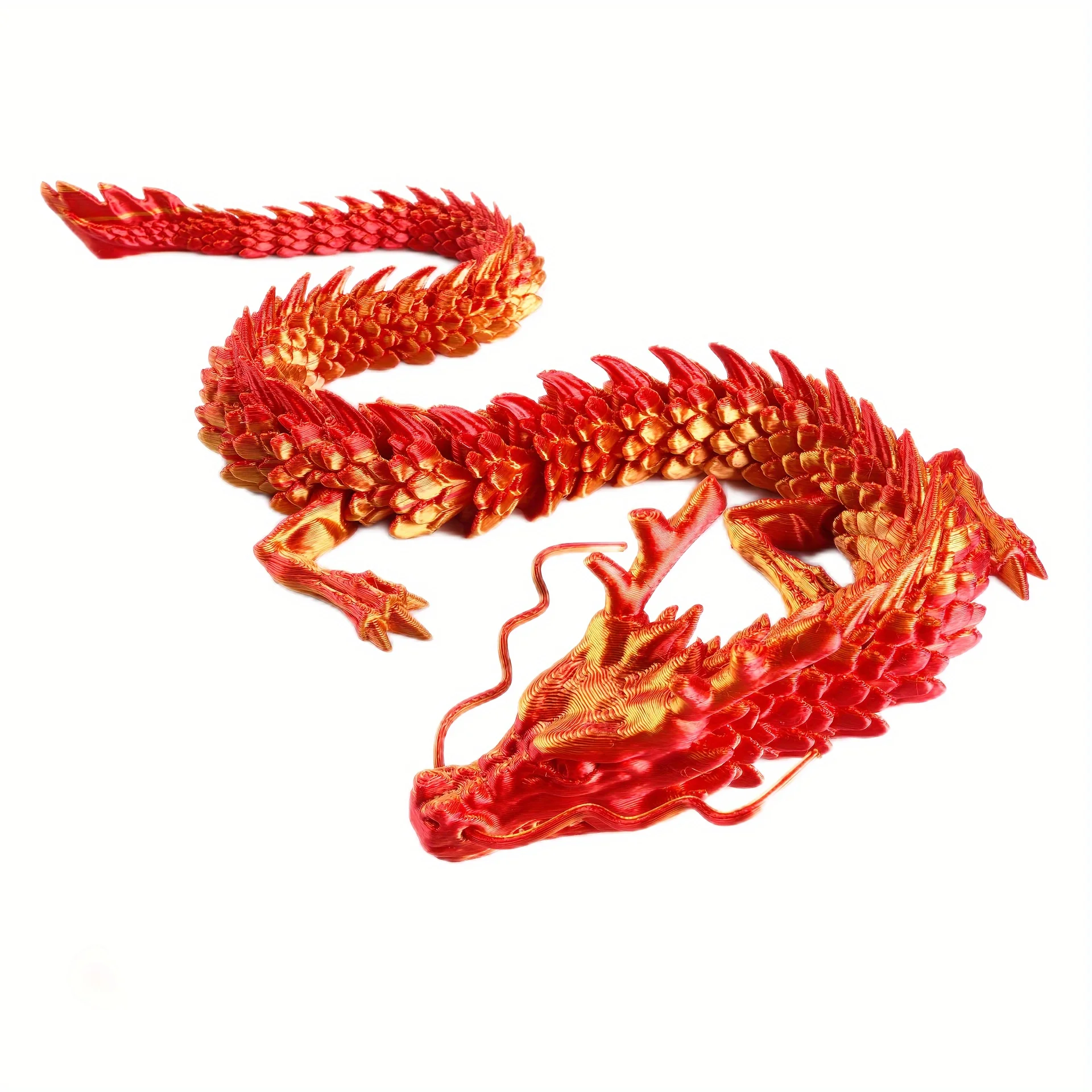 1pc 3D Printed Chinese Dragon Collectible Hand Toy-Fully Posed and Creatively Formed-the Perfect Holiday Gift