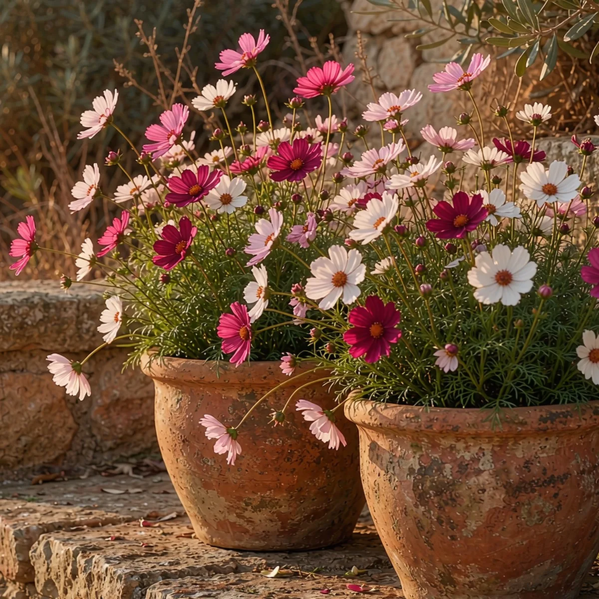 Semillas de Cosmos bipinnatus, 100 Semillas, Flores Altas y Ligeras para Jardín Informal, Pradera y Flor Cortada