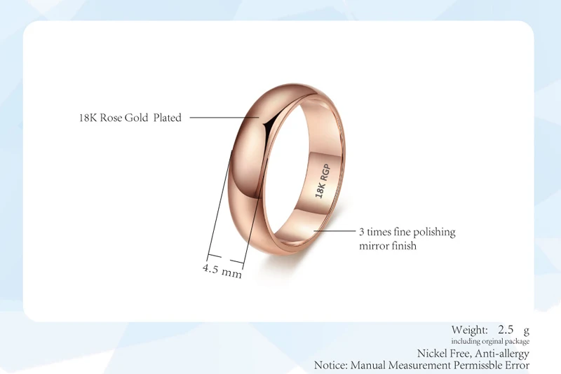 YANHUI Dainty Rose Gold Color Stainless Steel Rings for Women Christmas Gift Minimalist Wedding Band Never Fade Promise Jewelry