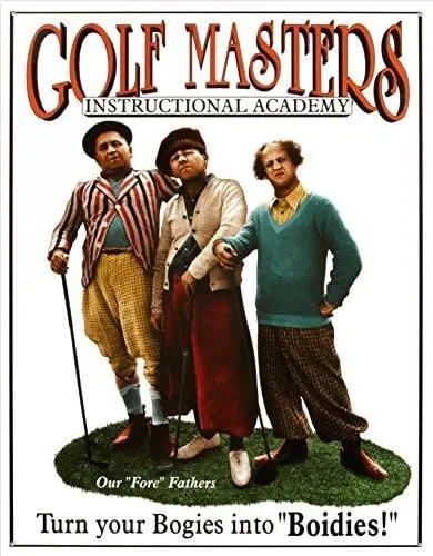 Unoopler Three Stooges Golf Tin Sign 12X16in