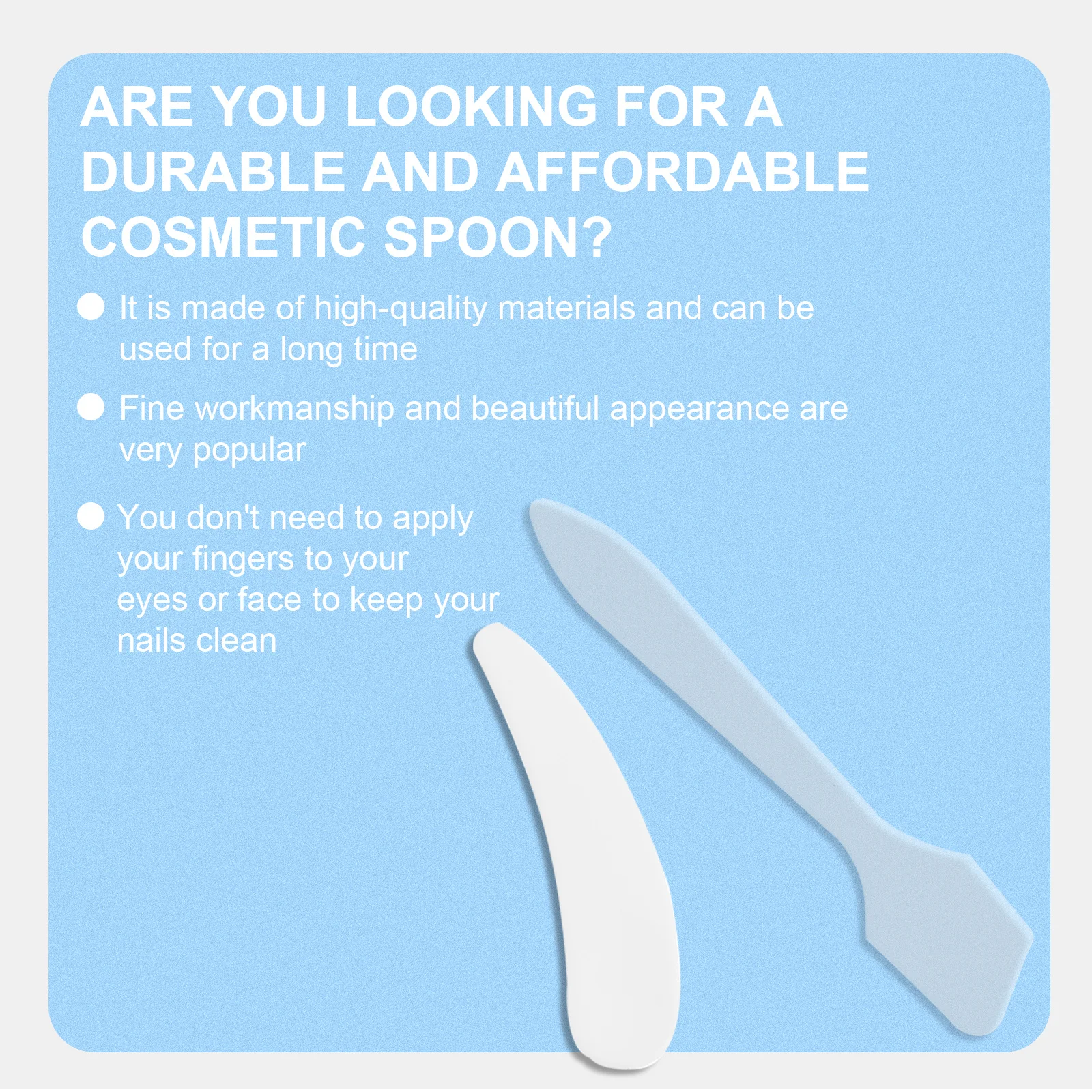 10pcs Moon Shaped Spatula Spoon For Facial Cream Eye Makeup Application Transparent Tool Sampling Skincare Supply Face