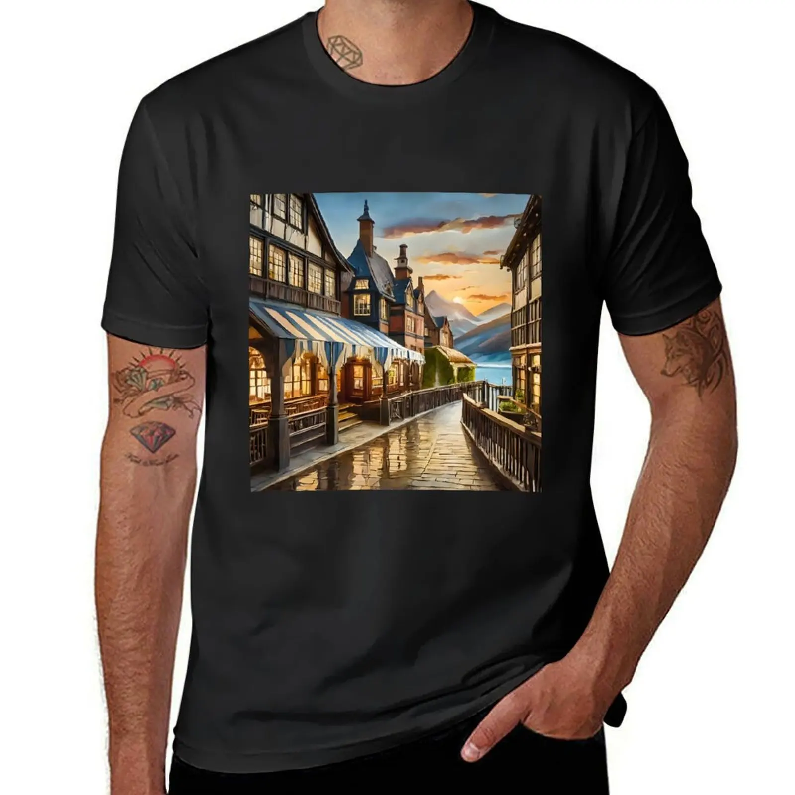 

Paper Art - The British Pub T-Shirt cute clothes blanks black t-shirts for men