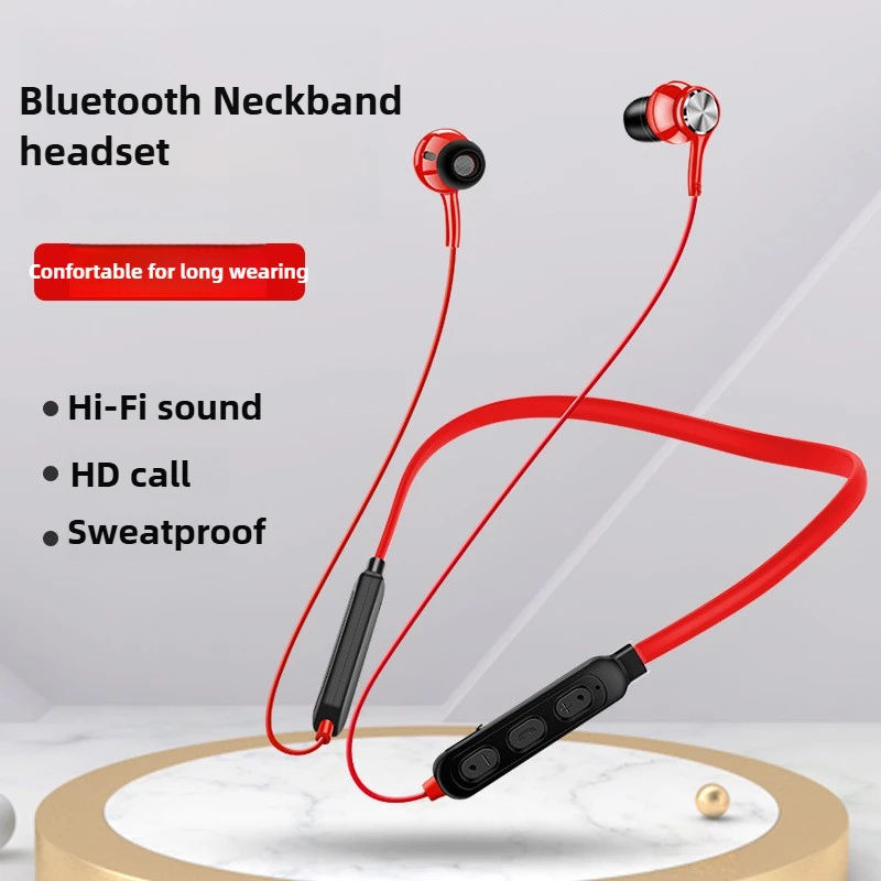 

Sports Earphone Wireless Bluetooth Headphone 5.0 in-ear Hi-Fi Stereo Neckband Earbuds Bass Magnetic Running Out Door Sweat-proof