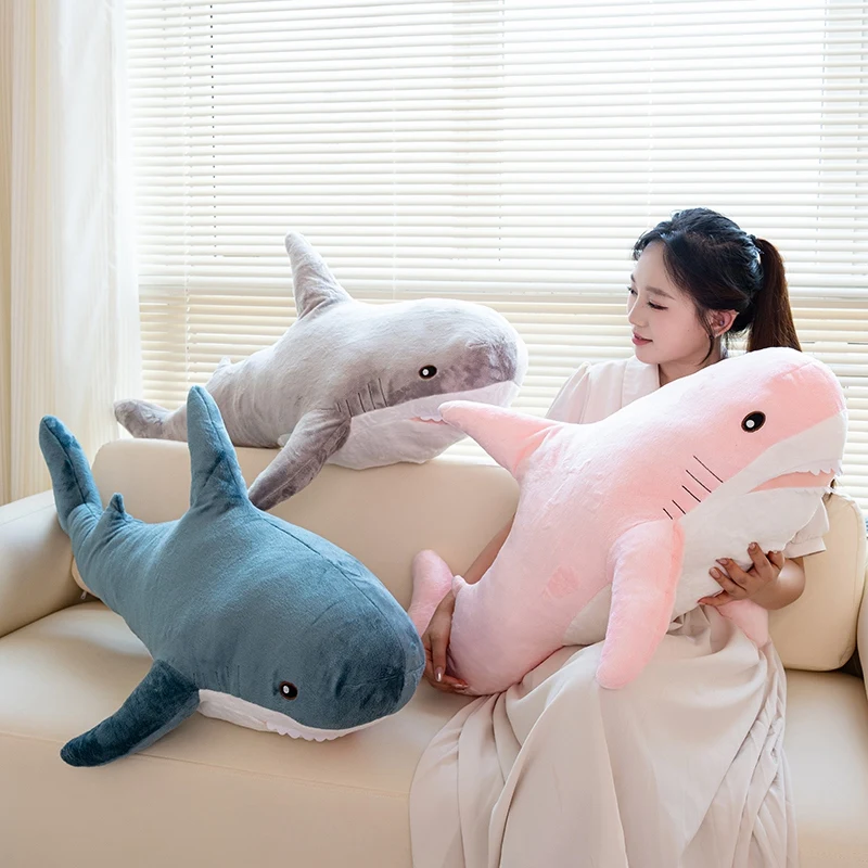 ヨシキリザメぬいぐるみ 15-140 センチメートルピンククジラぬいぐるみ大型ソファ睡眠枕かわいいビッグソフト人形誕生日プレゼント子供のため