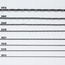 1PCS Black Metal Anchor Chain 0.5Meters Stud Link/O-Link Decorative Cable Modification Detailed Accessories for Scale Model Ship
