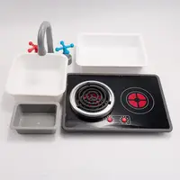Cuisinière à induction réaliste pour enfants avec son et lumière, jouet de cuisine d'imitation pour tout-petits, modèles à commande manuelle 3