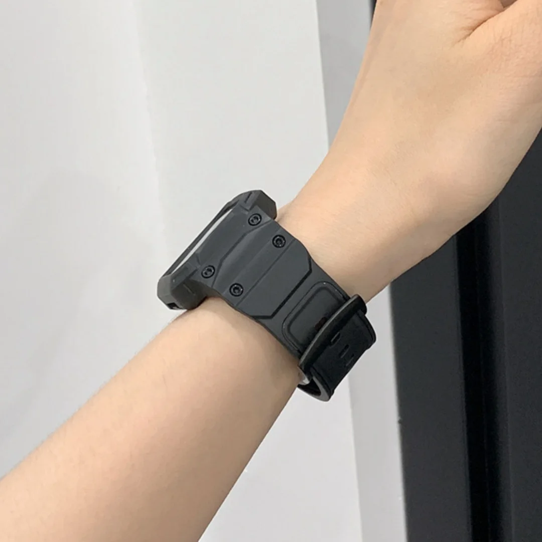 Apple Watch Series 8/7/6/SE/5/4/3/2/1対応 バンドケース メンズ レディース TPU クリアストラップ iWatch 45mm/41mm/44mm/42mm/38mm/40mm対応