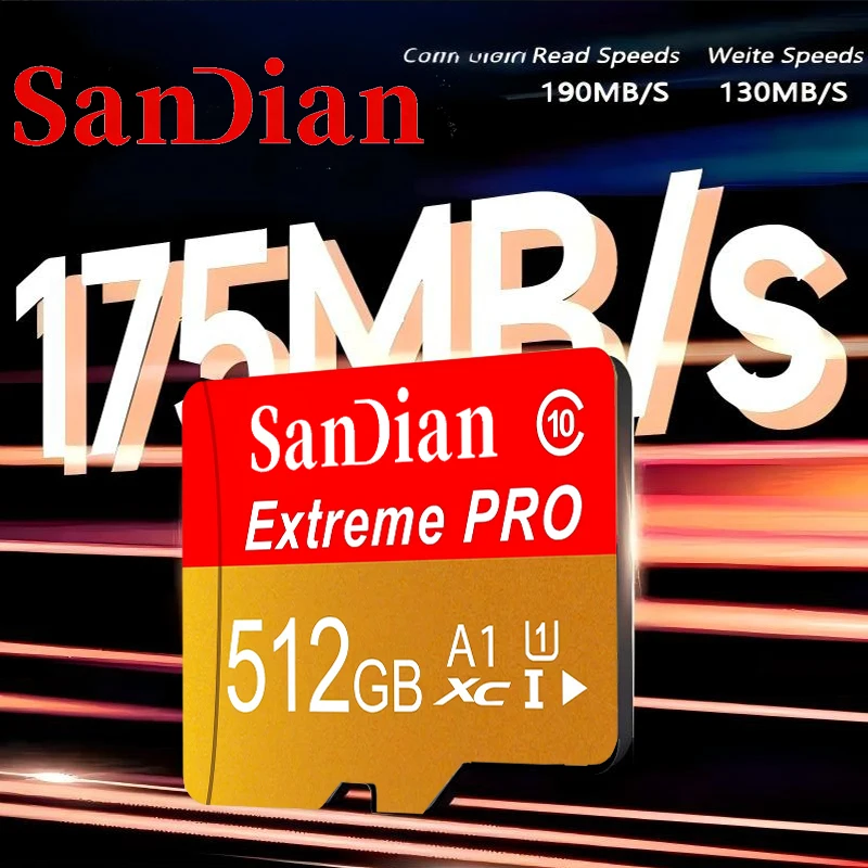 Micro TF SD Card 512GB 256GB 32GB Swift Memory Card U3 SD Cards TF Cards for Security Camera/Gaming Console/Dash Cam/PC/Digital