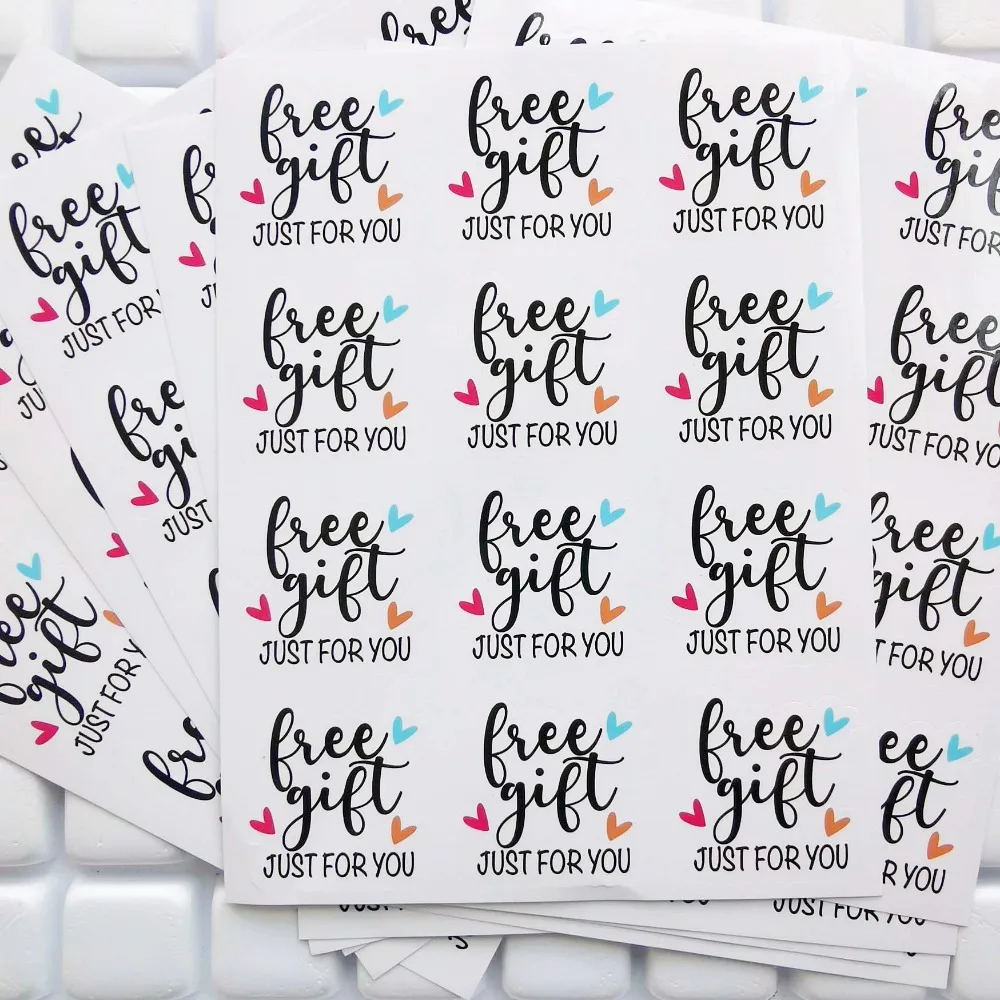 120 Stück, nur für Sie, kostenlose Etiketten, Aufkleber, Geschenk, Dankeschön-Aufkleber für kleine Unternehmen, unregelmäßige Form, handgefertigtes Etikett zum Verpacken – Detail 1