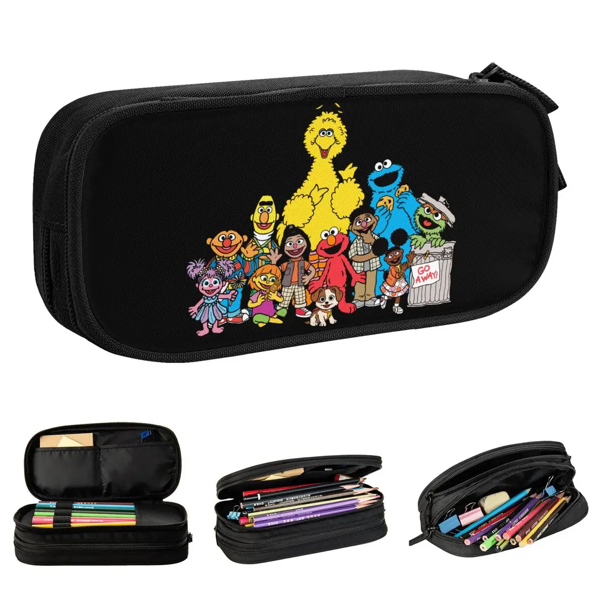 Sesamed Sweet Streets Pencil Case Pencilcases Pen Box for Student Big Capacity Bags School Supplies Zipper Stationery