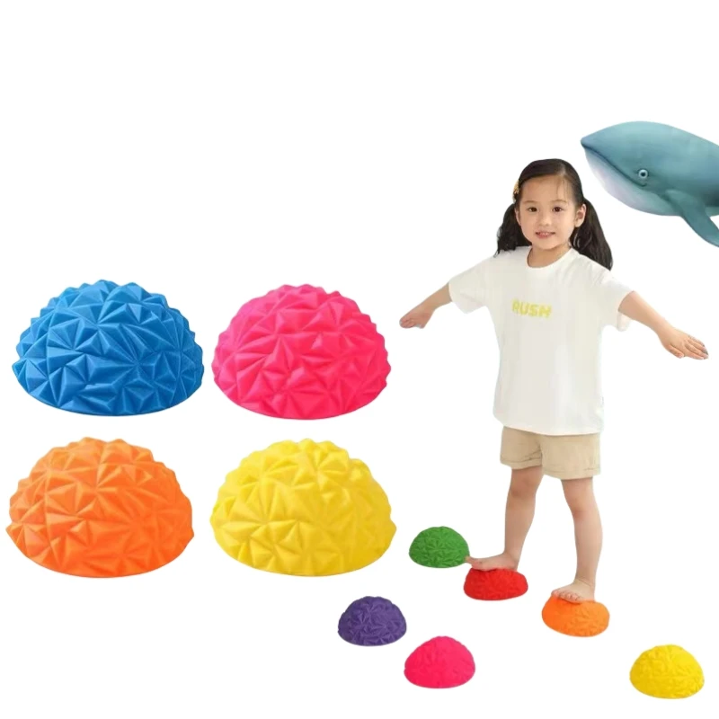 

PVC Sensory Tactile Training Hemispherical Massage Mat Yoga Fitness Balance Ball Children's toys Durian Pineapple Hedgehog Ball