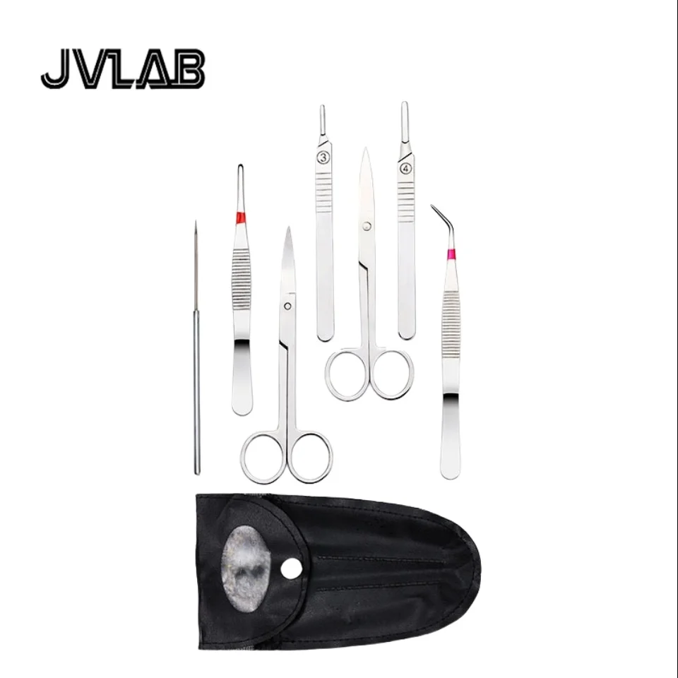 

7or4-Piece Biological Dissection Kit – Precision Lancet Tweezers Scissors for Insect & Small Specimen Preparation JVLAB