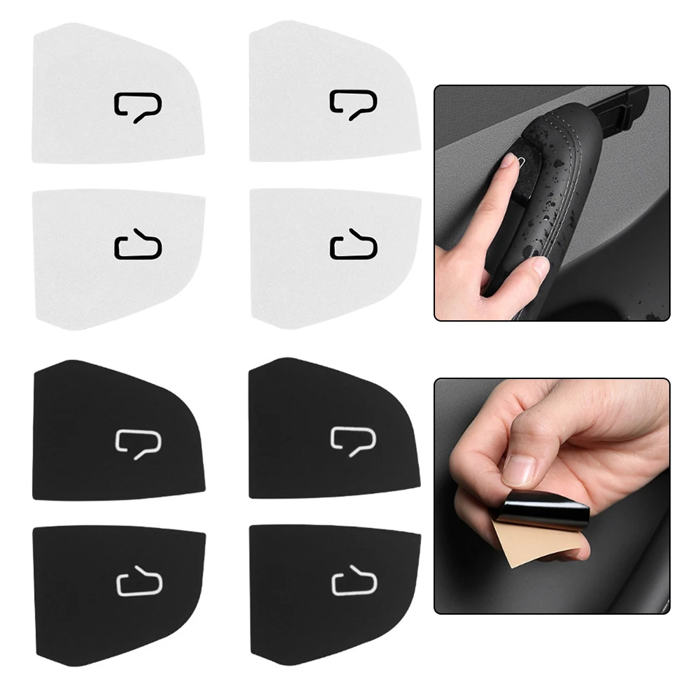 

Для модели TESLA 3 Y, наклейки на дверной переключатель, украшение интерьера автомобиля, 4,2*3,5 см, простое применение, самоклеящаяся установка